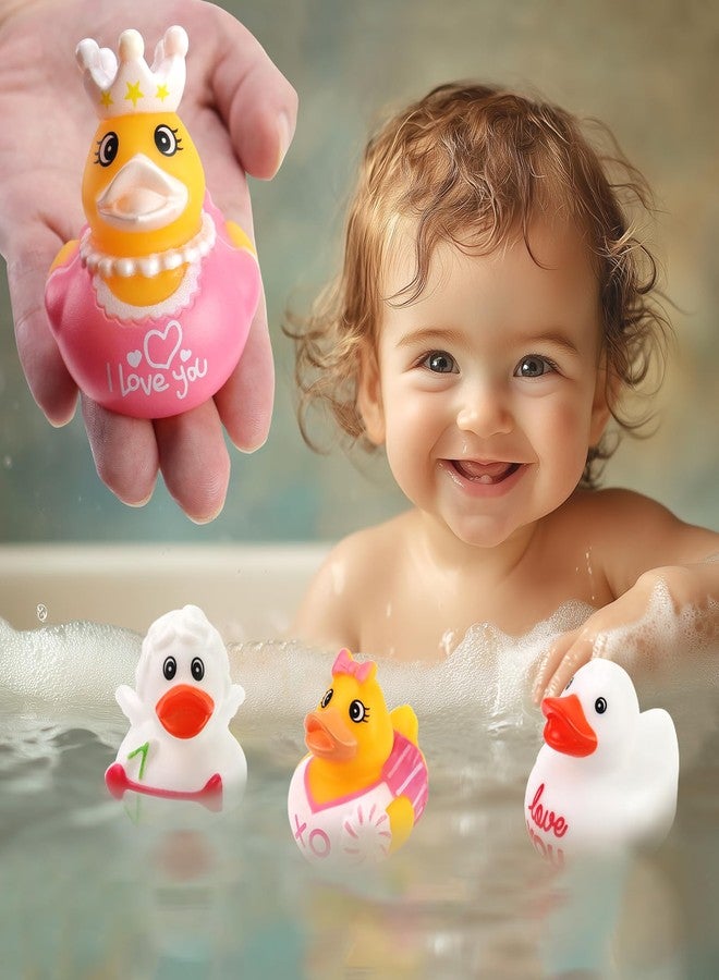 Halovin 36Pc Valentines Day Rubber Ducks - Funny Jeeps Ducks for Ducking - 2" Bulk Mini Small Rubber Duckies,Adult Kid Holiday Ducky Pool Bathtub Toys Party Favors Classroom Prizes Gifts Stuffers Fillers - Image 4